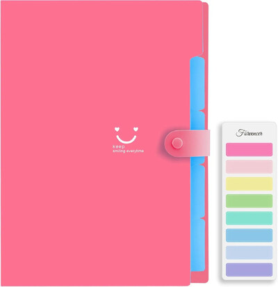 5 džepnih proširivih naljepnica za hvatanje datoteka, slatka mapa, prijenosni organizator datoteka za uredsku pohranu u školi