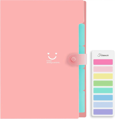 5 džepnih proširivih naljepnica za hvatanje datoteka, slatka mapa, prijenosni organizator datoteka za uredsku pohranu u školi