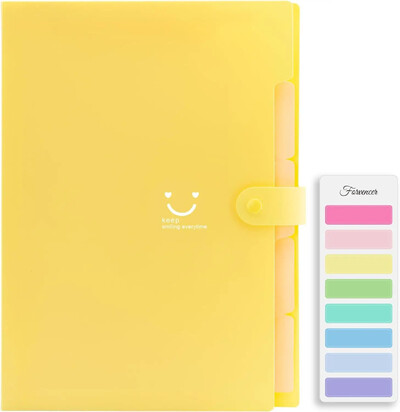 5 džepnih proširivih naljepnica za hvatanje datoteka, slatka mapa, prijenosni organizator datoteka za uredsku pohranu u školi