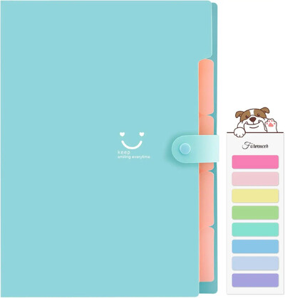 5 džepnih proširivih naljepnica za hvatanje datoteka, slatka mapa, prijenosni organizator datoteka za uredsku pohranu u školi