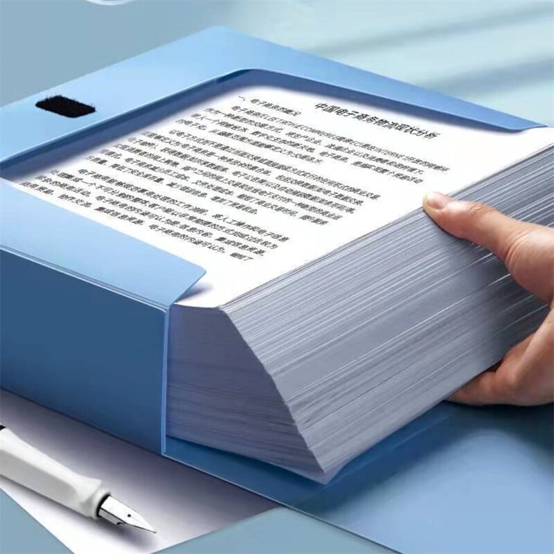 Dosar pentru fișiere A4 de mare capacitate Organizator multifuncțional pentru documente rezistent la apă Suport pentru documente pentru depozitare pentru birou, rezistent la praf