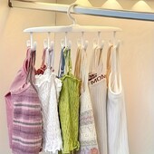 2 bucăți de umerase pentru haine de uz casnic, cârlige pentru lenjerie de corp, umerase din plastic, umerase rotative cu mai multe cârlige