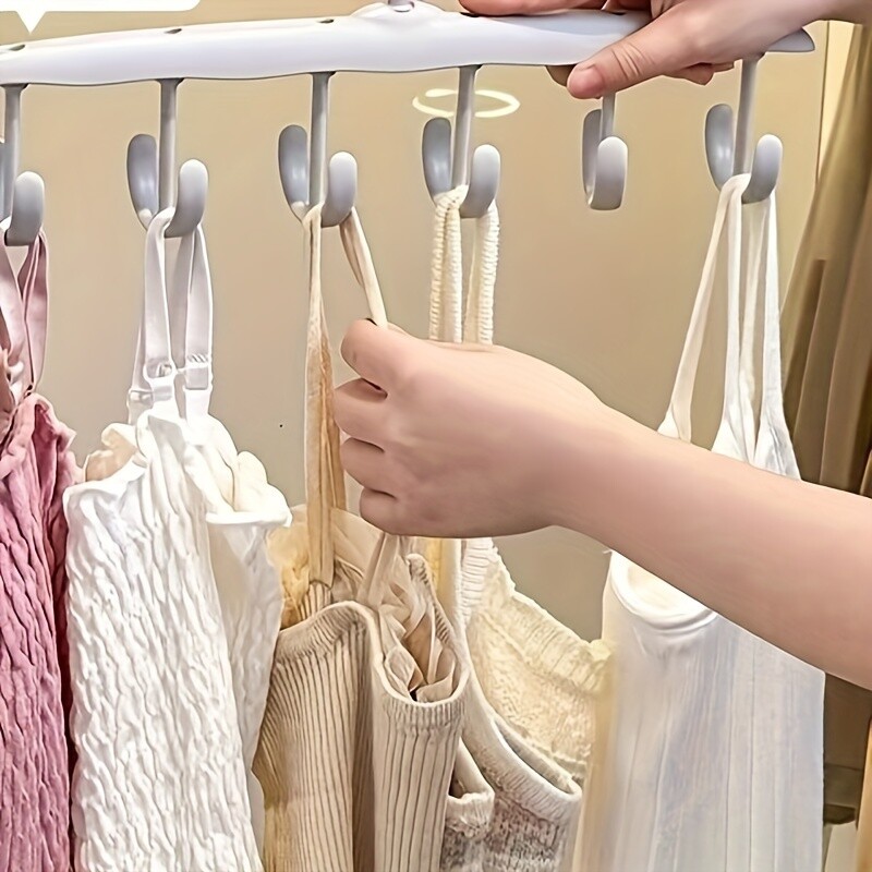 2 bucăți de umerase pentru haine de uz casnic, cârlige pentru lenjerie de corp, umerase din plastic, umerase rotative cu mai multe cârlige