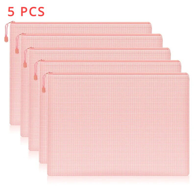 5/10 KOM Mrežasta torbica s patentnim zatvaračem Torba za dokumente Vodootporna veličina A4 Putne torbe za pohranu Zip mapa s datotekama za školski uredski pribor