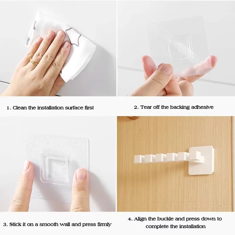 1/2/4 buc. Umeraș pentru pălărie, fără perforare