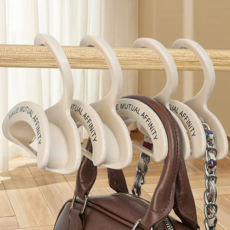 1/5 bucăți umerașe arcuite pentru genți de mână cravate portabile eșarfe pălării suporturi de depozitare dulap dormitor cârlige de depozitare multifuncționale stivuibile