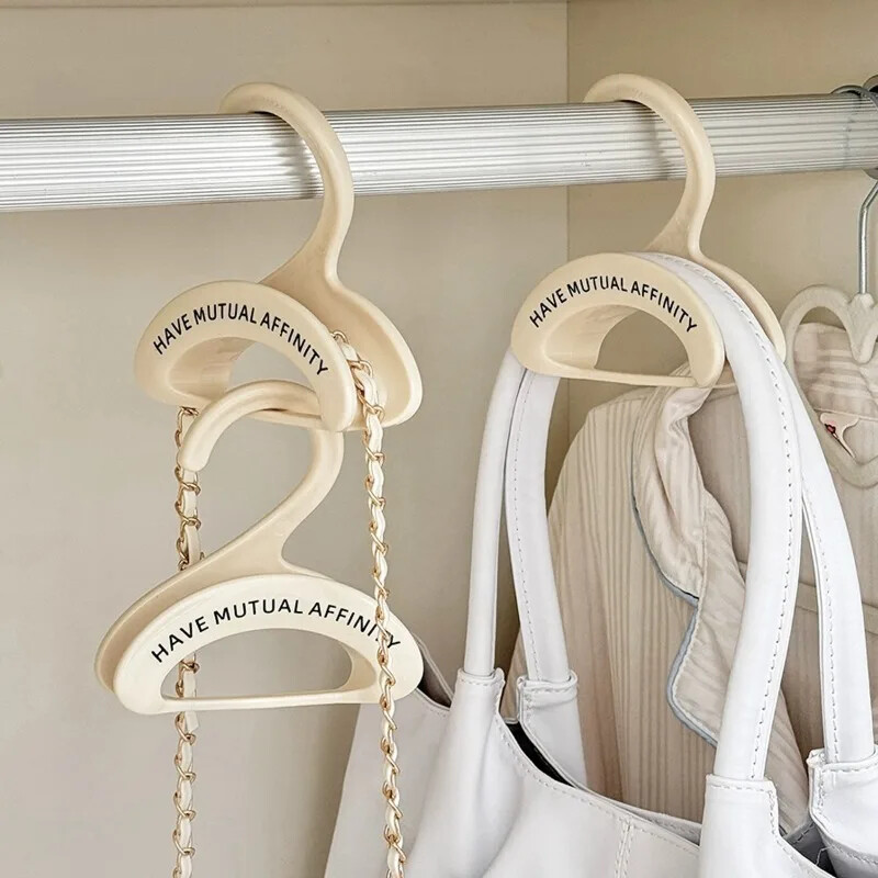 1/5 bucăți umerașe arcuite pentru genți de mână cravate portabile eșarfe pălării suporturi de depozitare dulap dormitor cârlige de depozitare multifuncționale stivuibile