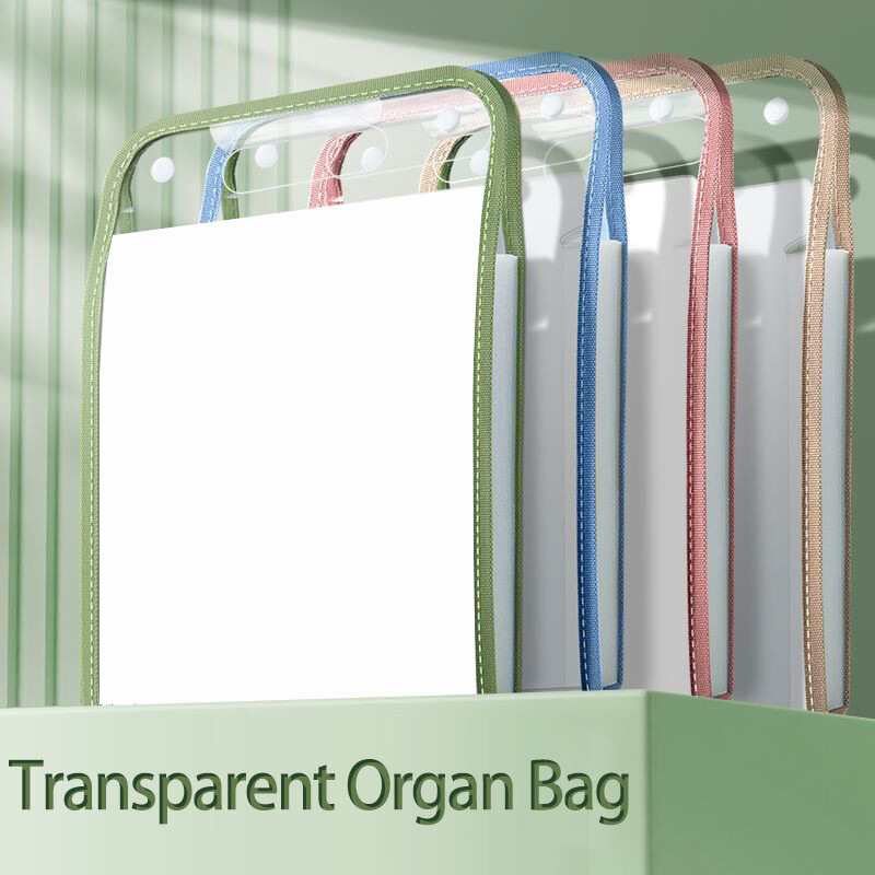 1 kom 13-mreža veličine A4 prijenosna okomita organizatorska torba harmonika mape 13 džepnih plastičnih datoteka za proširenje za ispitni rad učenika