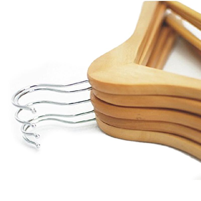 3KOM SET od 10/20 drvenih vješalica za odjeću. Visokokvalitetne čvrste kuke za košulje. Protuklizne hlače na vješalice. IDEALNO za odijela, kapute ili