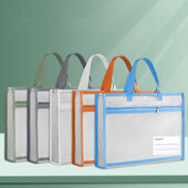 [Prostrani organizator] A4 džepne mape proširene dvoslojne mrežaste torbe za pohranu datoteka s ručkom Prozirna torba za datoteke velikog kapaciteta