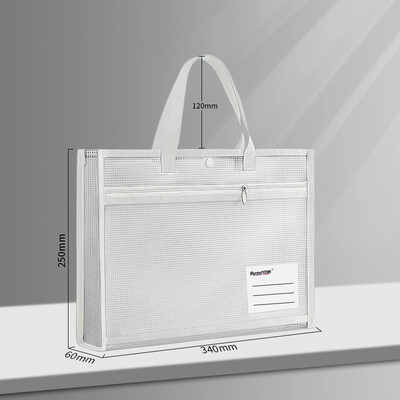 [Prostrani organizator] A4 džepne mape proširene dvoslojne mrežaste torbe za pohranu datoteka s ručkom Prozirna torba za datoteke velikog kapaciteta