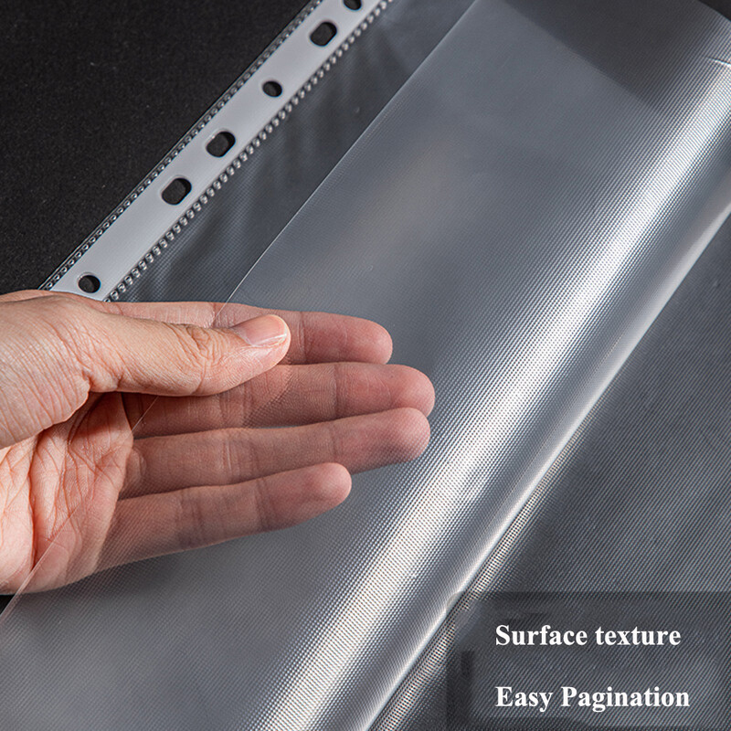 20PCS/Bag Deli 5710 72616 Prozirna vrećica za dokumente Mapa s datotekama 11 rupa A4 30 rupa A3 Vrećica za umetanje listova Prozirna mapa s datotekama