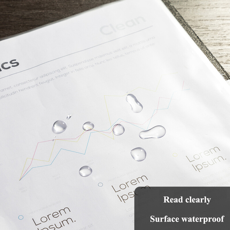 20PCS/Bag Deli 5710 72616 Prozirna vrećica za dokumente Mapa s datotekama 11 rupa A4 30 rupa A3 Vrećica za umetanje listova Prozirna mapa s datotekama