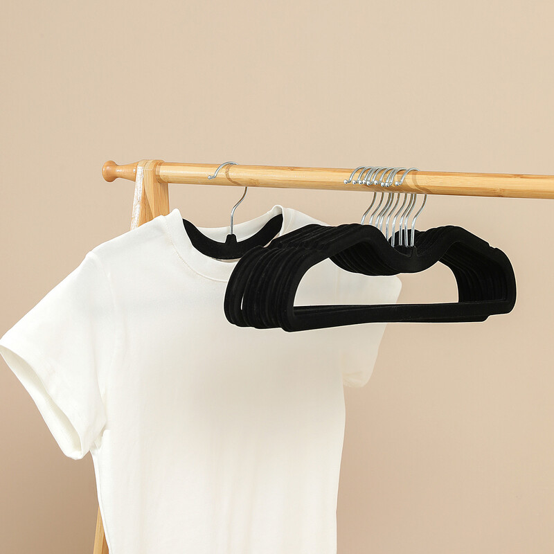 10 gab. Auduma pakaramais, plūstošs plastmasa Vietu ietaupa pretslīdošs auduma pakaramais ar īsu kaklu [vertikāls paceļams 2,36 collas] Žāvēšanas drānu pakaramais