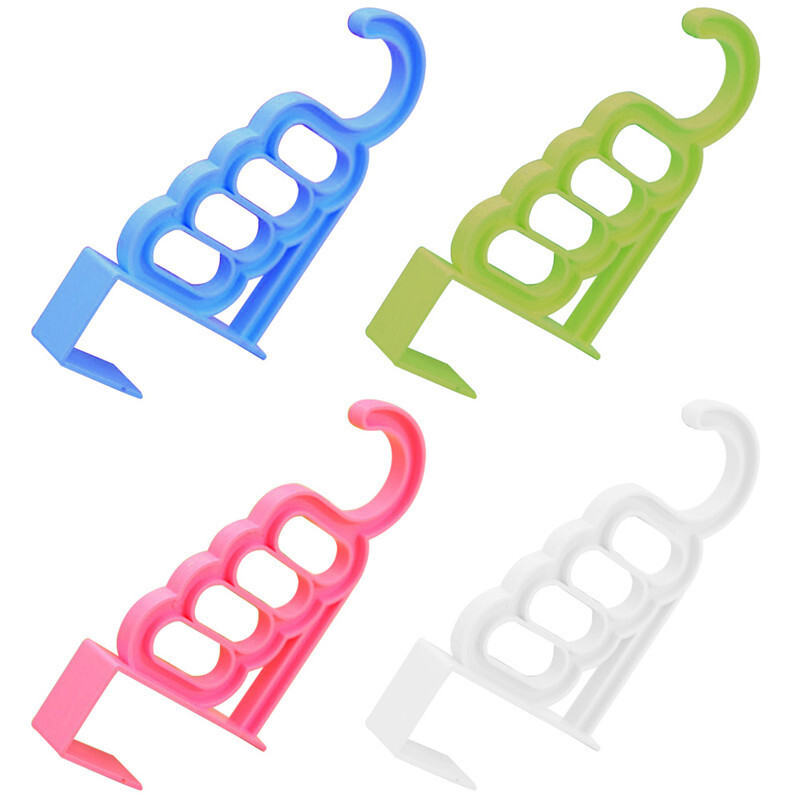 Umeraș pliabil pentru agățat pentru ușă Suport de uscare multifuncțional pentru agățat pe perete Depozitare costum cu 5 găuri Suport de depozitare pentru ușă de baie