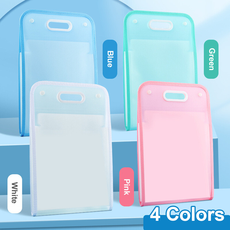 Geantă verticală pentru acordeon Kawaii, hârtie de examinare pentru studenți, geantă portabilă de depozitare, dosar translucid din PP, pungi pentru fișiere cu 13 compartimente