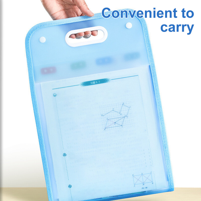 Geantă verticală pentru acordeon Kawaii, hârtie de examinare pentru studenți, geantă portabilă de depozitare, dosar translucid din PP, pungi pentru fișiere cu 13 compartimente