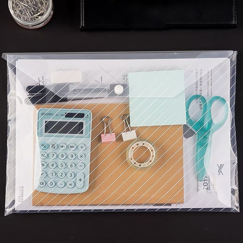 10 kom/pakiranje A4 keper Vodootporne kopče Uredski materijal velikog kapaciteta Papirnate vrećice za studente Prozirne vrećice za datoteke