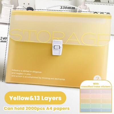 Prijenosna vodootporna A4 mapa s datotekama Pohranjivanje testnog papira Klasificirana torba za organe za pohranu PP 13 džepova Organizator datoteka Školski ured