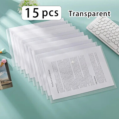 20 buc. Geantă pentru fișiere A4, 16C, din plastic transparent, groasă, de capacitate mare, pachet de date, pachet de date pentru studenți, birou, papetărie, etichete.