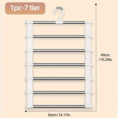 Višenamjenski stalak za hlače, viseće ljestve u oblaku, sklopivi stalak za hlače, kopča za hlače od nehrđajućeg čelika, višeslojno bešavno skladištenje