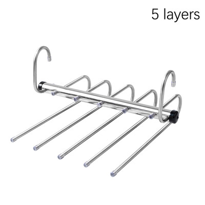 Telescopic pliabil, multifuncțional, cârlig cu mai multe straturi, umeraș pentru pantaloni de uz casnic, clemă pentru pantaloni, dulap, suport pentru pantaloni