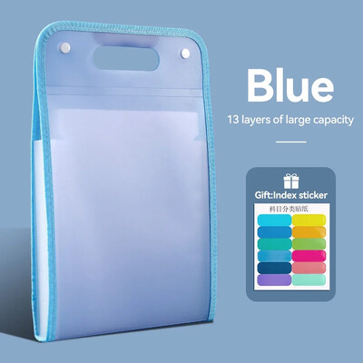 Okomita A4 višeslojna mapa Dutton torba za datoteke Torba za datoteke Cvjetna torba za orgulje s 13 ćelija velikog kapaciteta Jednostavna korejska uredska dopisnica