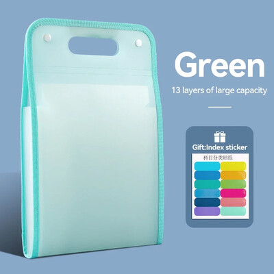 Okomita A4 višeslojna mapa Dutton torba za datoteke Torba za datoteke Cvjetna torba za orgulje s 13 ćelija velikog kapaciteta Jednostavna korejska uredska dopisnica