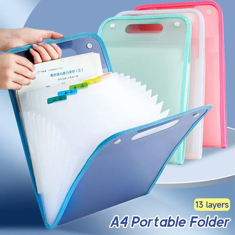 Okomita A4 višeslojna mapa Dutton torba za datoteke Torba za datoteke Cvjetna torba za orgulje s 13 ćelija velikog kapaciteta Jednostavna korejska uredska dopisnica