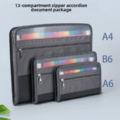 Mapa s datotekama s dvostrukim patentnim zatvaračem veličine A4, 13 slojeva, studentski ispit velikog kapaciteta, papirna torba za pohranu, organizator uredskih dokumenata