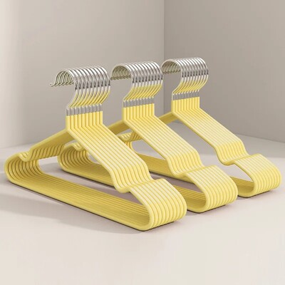 Jauna stila pieaugušo apģērbu pakaramais ar pretslīdēšanu un bez pēdām, sabiezināts plastmasas pārklājums mājas veļas žāvēšanas plauktam