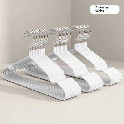 Jauna stila pieaugušo apģērbu pakaramais ar pretslīdēšanu un bez pēdām, sabiezināts plastmasas pārklājums mājas veļas žāvēšanas plauktam