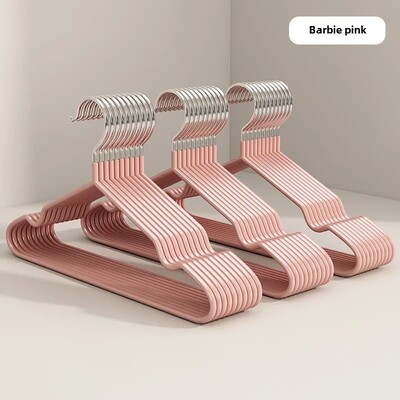 Jauna stila pieaugušo apģērbu pakaramais ar pretslīdēšanu un bez pēdām, sabiezināts plastmasas pārklājums mājas veļas žāvēšanas plauktam