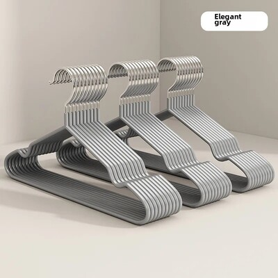 Jauna stila pieaugušo apģērbu pakaramais ar pretslīdēšanu un bez pēdām, sabiezināts plastmasas pārklājums mājas veļas žāvēšanas plauktam