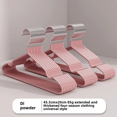 Jauna stila pieaugušo apģērbu pakaramais ar pretslīdēšanu un bez pēdām, sabiezināts plastmasas pārklājums mājas veļas žāvēšanas plauktam