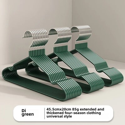 Jauna stila pieaugušo apģērbu pakaramais ar pretslīdēšanu un bez pēdām, sabiezināts plastmasas pārklājums mājas veļas žāvēšanas plauktam