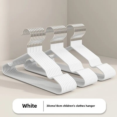 Jauna stila pieaugušo apģērbu pakaramais ar pretslīdēšanu un bez pēdām, sabiezināts plastmasas pārklājums mājas veļas žāvēšanas plauktam