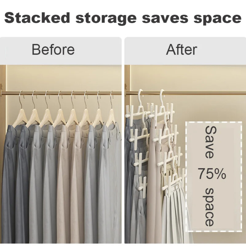 5 buc. Umeraș pentru fustă reglabil, nou, portabil, antiderapant