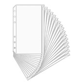 6 buc. Plicuri pentru numerar A5 A6 A7 pentru bugete Dosare cu fermoar clare Buzunare pentru legare Geanta cu foi libere pentru punga cu 6 gauri Arhivare documente