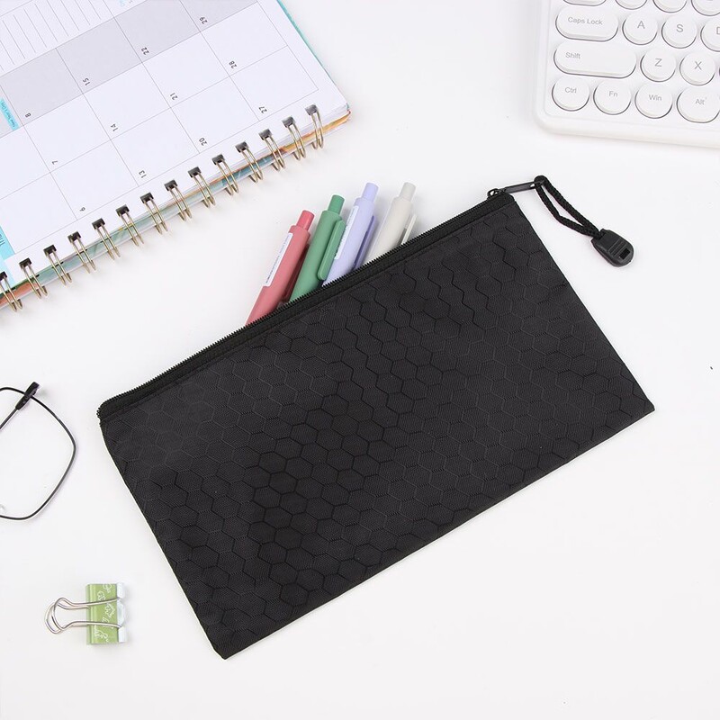 1PC A4 A5 B6 Geantă de documente din pânză Oxford Geantă impermeabilă cu fermoar Geanta de papetărie Dosare Geantă cu informații Rechizite școlare de birou