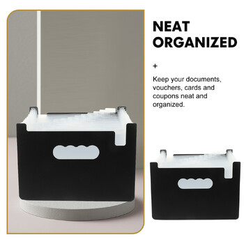 File Organizer Θήκη αποδείξεων Αποθήκευση φακέλων γραφείου Βολικό κουπόνι πολλαπλών λειτουργιών Pocket Pp Work