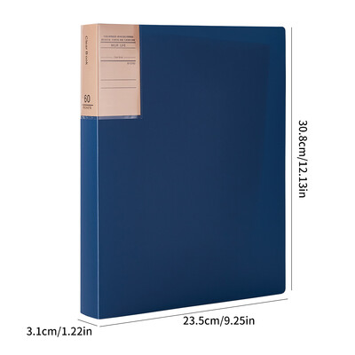 1 пакет, книга с данни с ретро цветни удебелени данни, папка за съхранение на фактури за финансови договори в офиса, кутия за документи за съхранение на настолен компютър