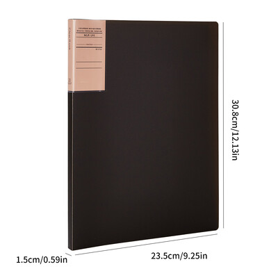 1 пакет, книга с данни с ретро цветни удебелени данни, папка за съхранение на фактури за финансови договори в офиса, кутия за документи за съхранение на настолен компютър