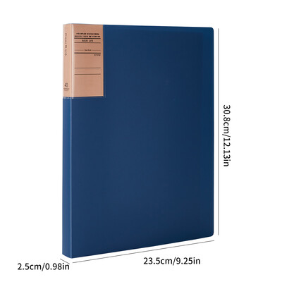 1 пакет, книга с данни с ретро цветни удебелени данни, папка за съхранение на фактури за финансови договори в офиса, кутия за документи за съхранение на настолен компютър