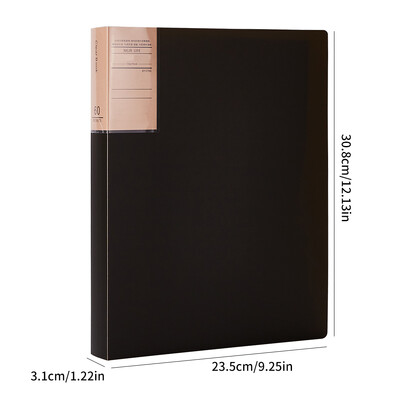 1 пакет, книга с данни с ретро цветни удебелени данни, папка за съхранение на фактури за финансови договори в офиса, кутия за документи за съхранение на настолен компютър