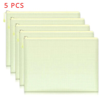 5/10 gab. Tīkla rāvējslēdzēja maisiņš dokumentu maisiņu uzglabāšanas mapes fails Macaron A4 izmēra zīmuļu futrālis somas Skolas biroja piederumi Kancelejas preces