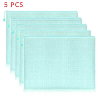 5/10 gab. Tīkla rāvējslēdzēja maisiņš dokumentu maisiņu uzglabāšanas mapes fails Macaron A4 izmēra zīmuļu futrālis somas Skolas biroja piederumi Kancelejas preces