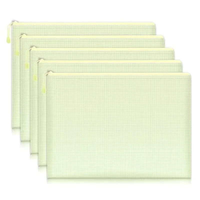 5/10 gab. Tīkla rāvējslēdzēja maisiņš dokumentu maisiņu uzglabāšanas mapes fails Macaron A4 izmēra zīmuļu futrālis somas Skolas biroja piederumi Kancelejas preces