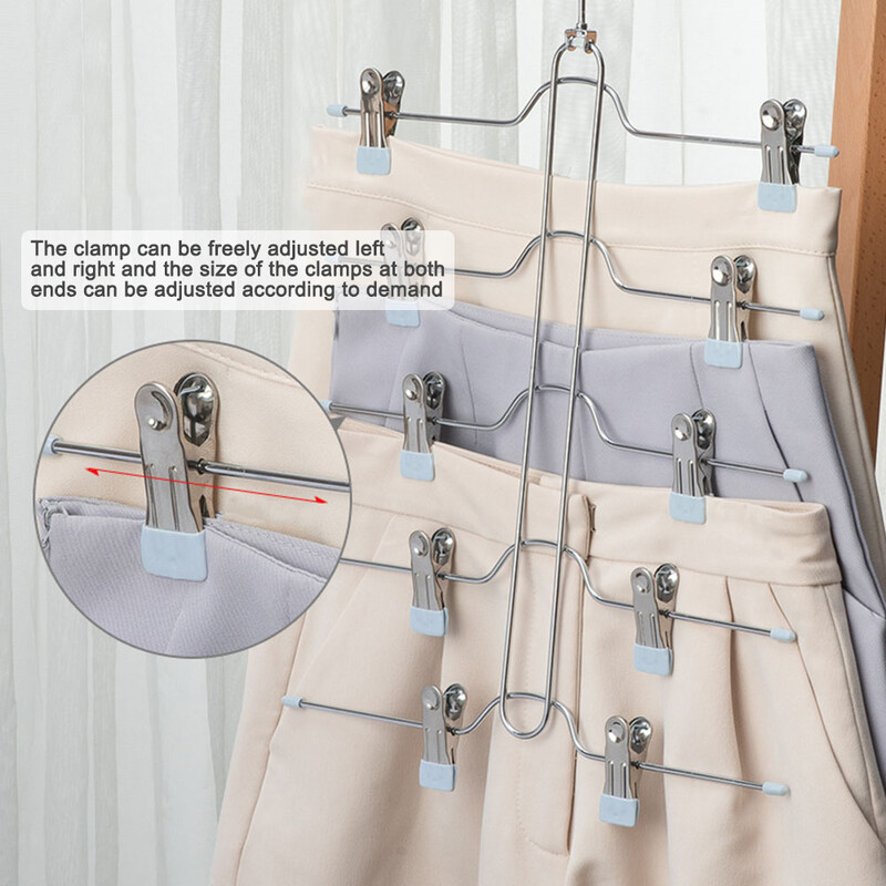 Suport practic pentru uscare haine Suport rotativ antiderapant pentru pantaloni, pentru acasă