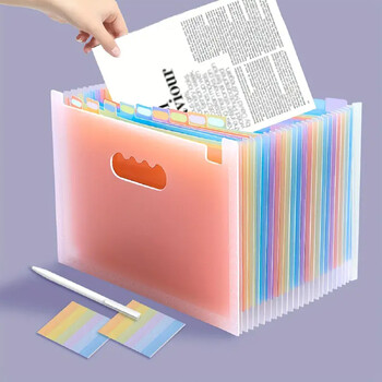 25 στρώσεις A4 Letter Vertical Storage File Holder Rainbow Multi Layer 2000 Sheets School School Paper Storage Organizer